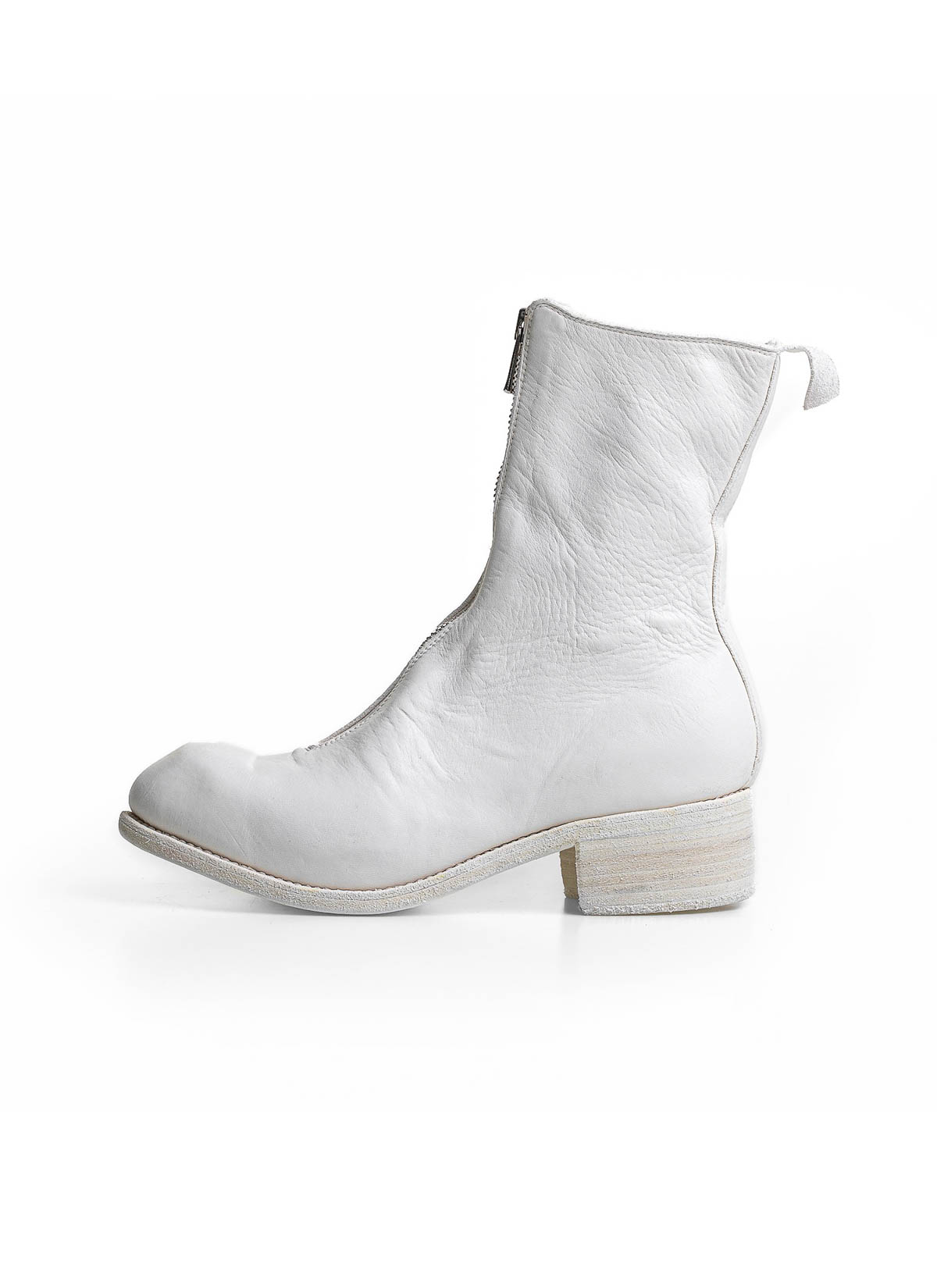 Front Zip Boot, CO00T white horse leather