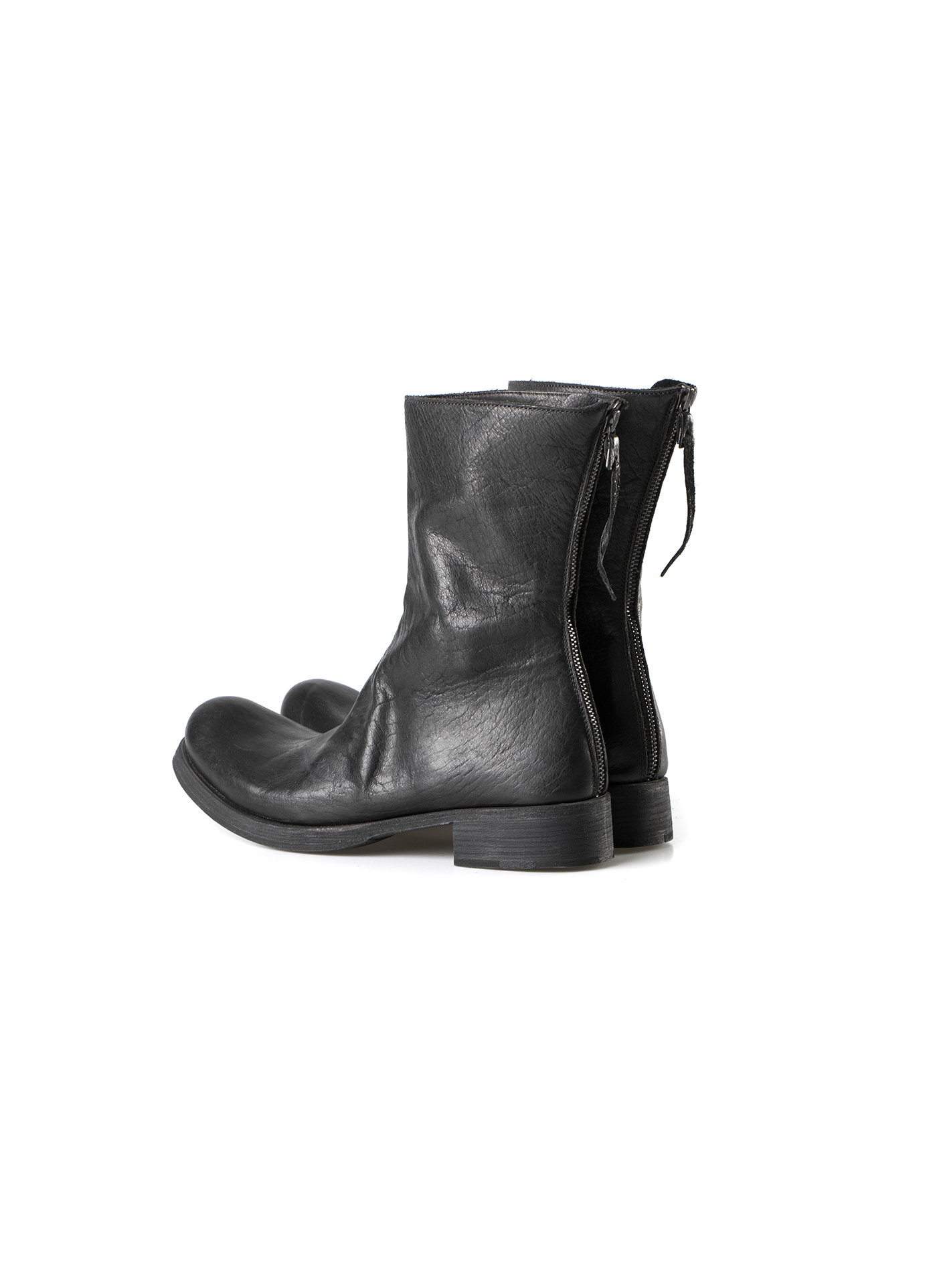 bison leather zip boot