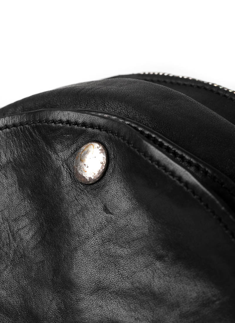 hide-m  GUIDI Q10M Shoulder Bag, black horse leather