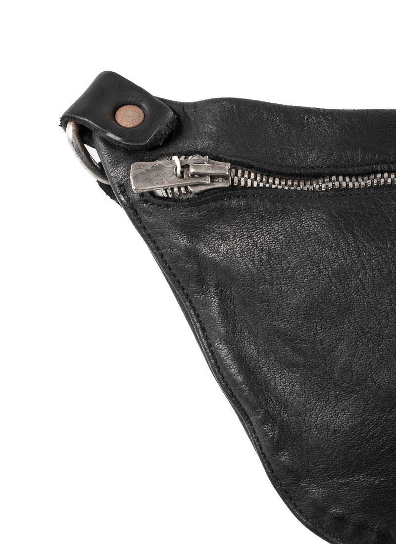 hide-m  GUIDI RD01 Medium Cross-Body Bag, black horse leather