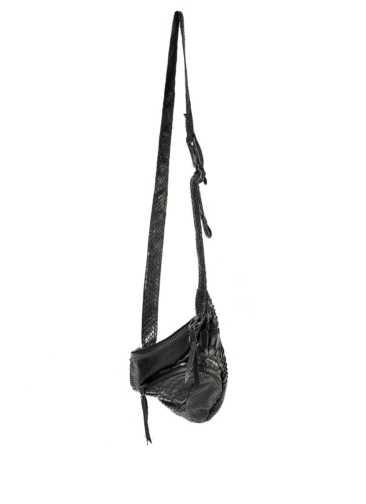 hide-m | LEON EMANUEL BLANCK Dealer Bag, black python leather