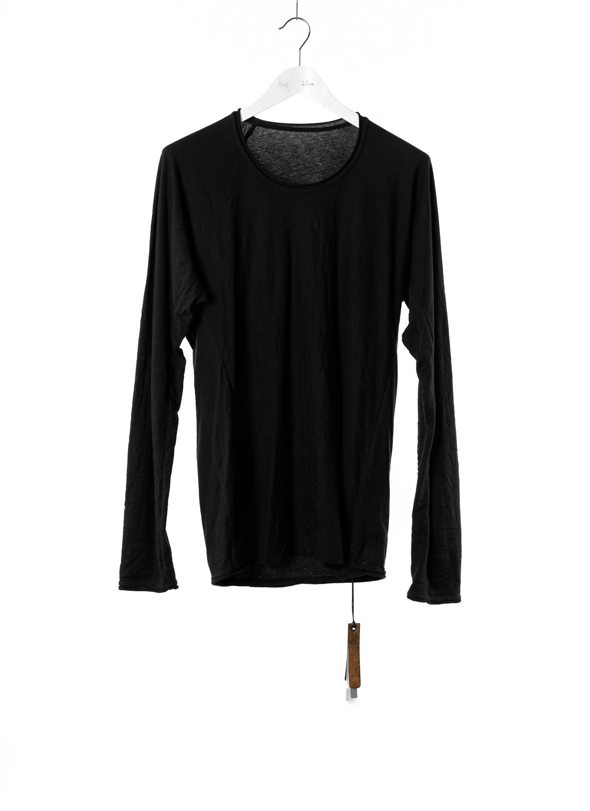 hide-m  LAYER-0 Men Long Sleeve T-Shirt 75, black cotton