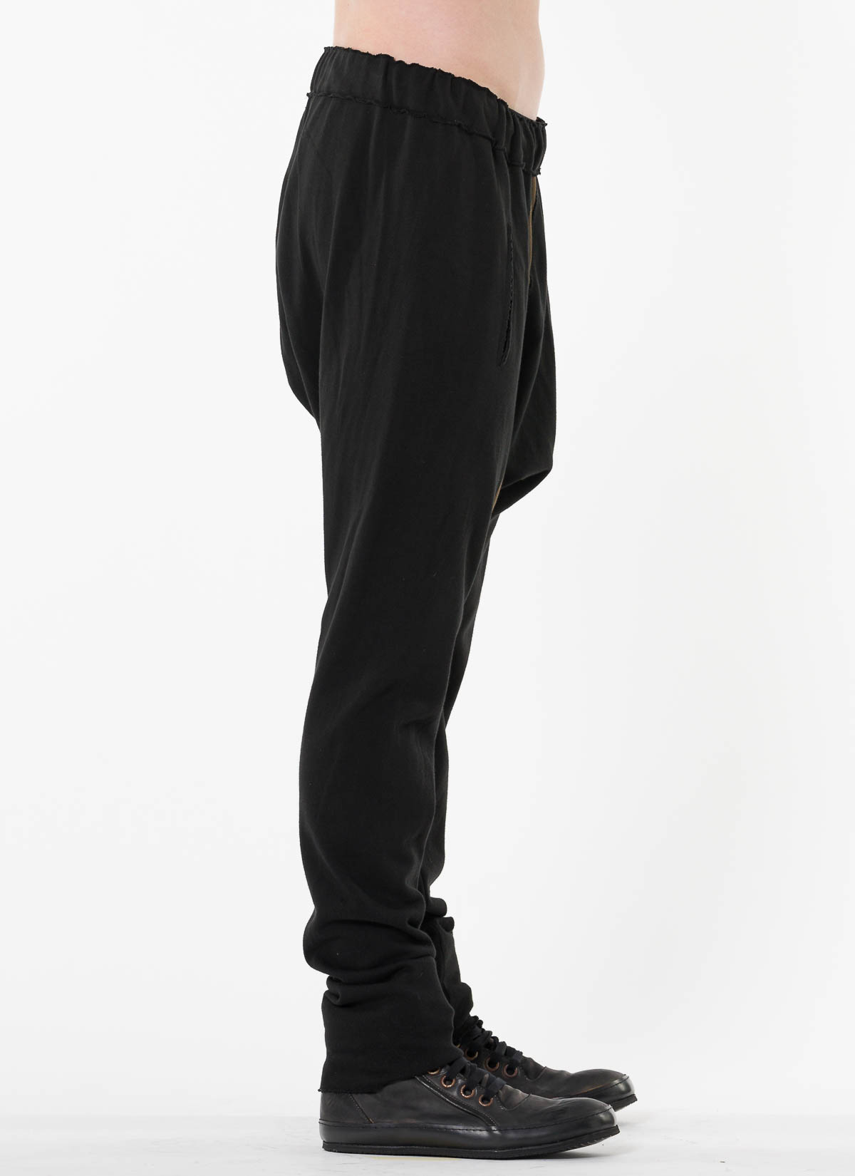 hide-m | cotton M.A+ black 2 Men Pants, Waist Elastic Low Pocket Crotch