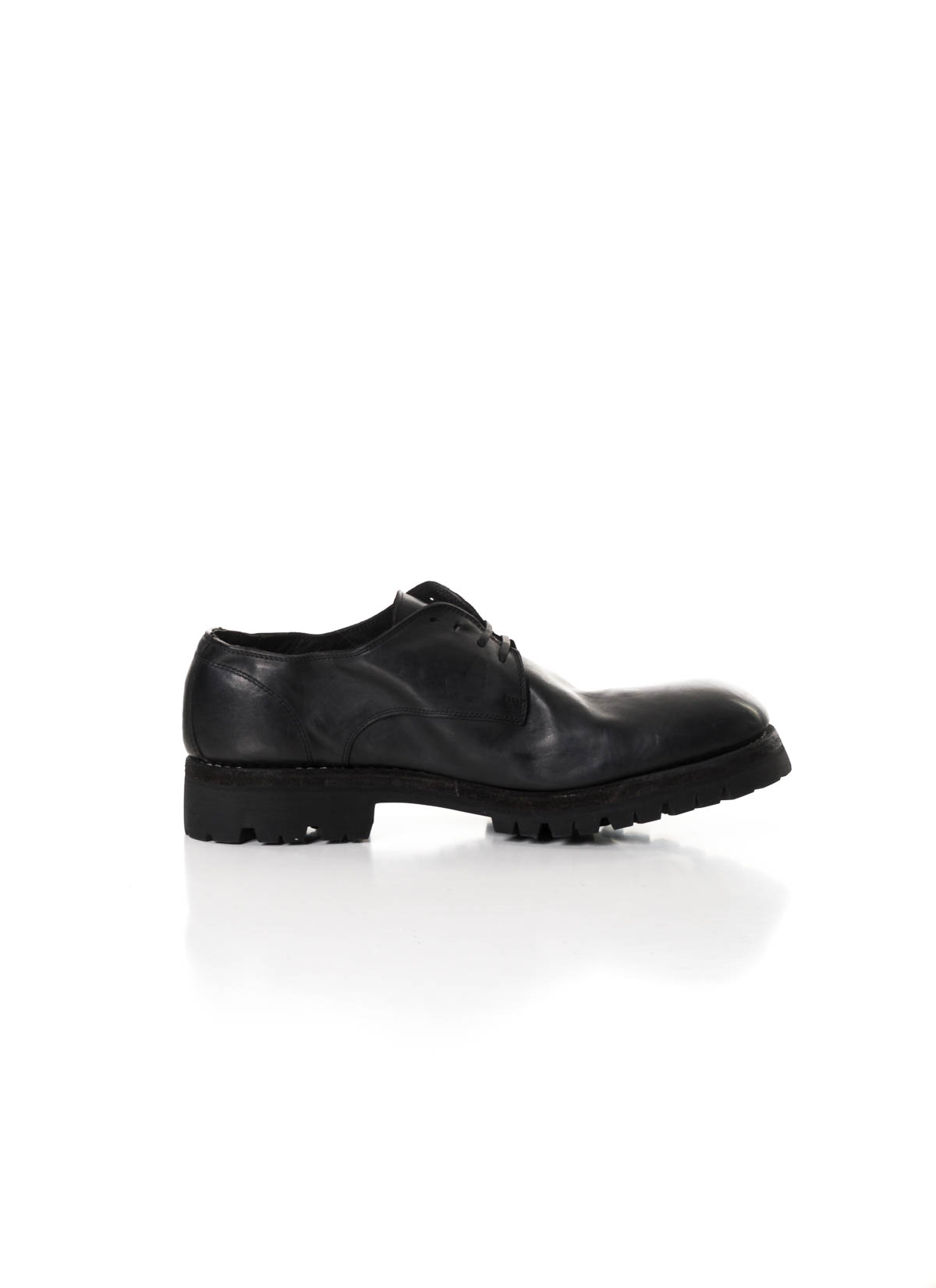 hide-m  GUIDI 792V, Classic Derby Shoe, black horse leather