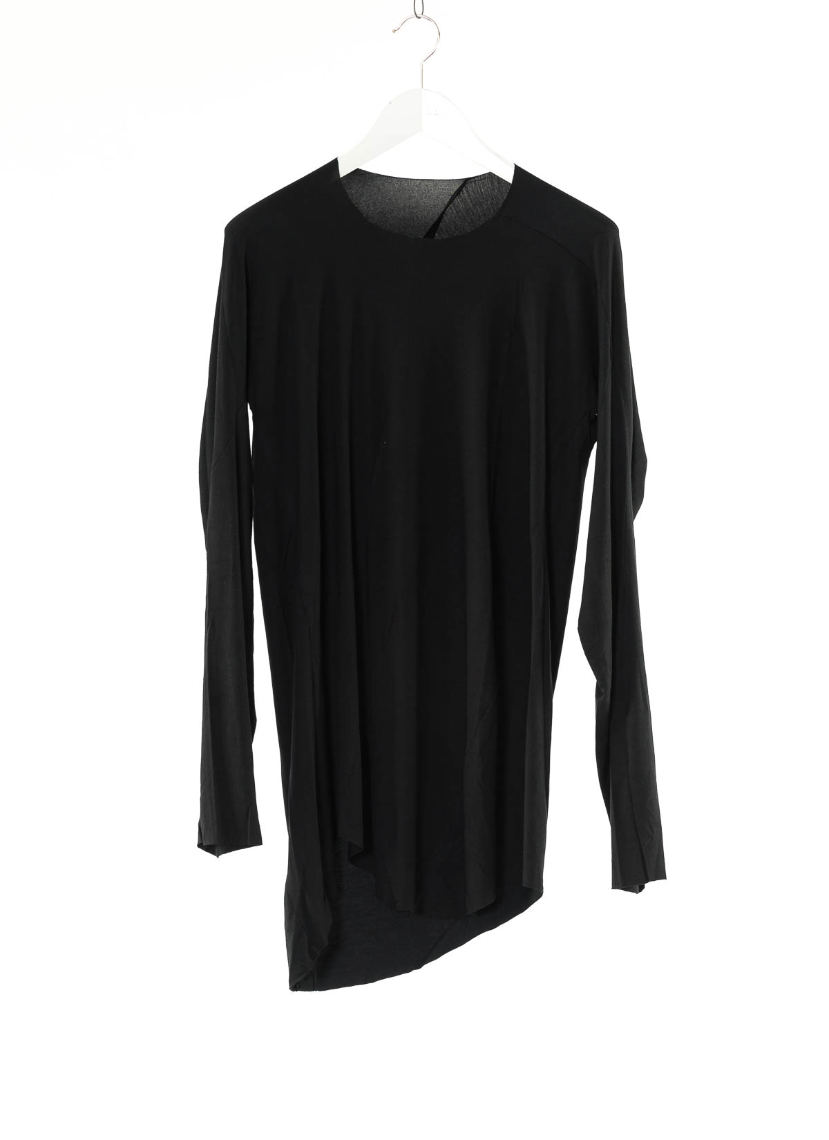 hide-m | LEON EMANUEL BLANCK Distortion LS Curved T-Shirt, black
