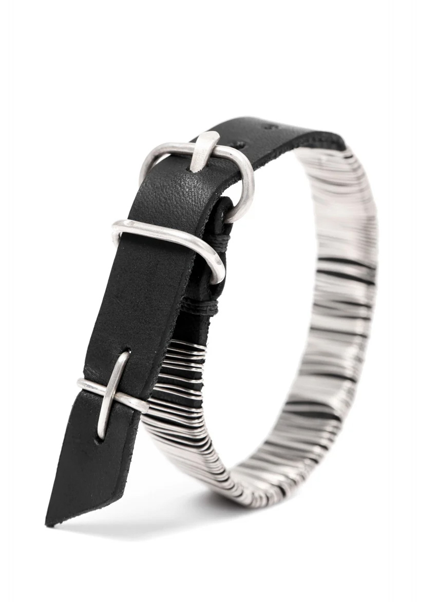 hide-m | M.A+ Thin Silver A-F7BL1, Wristband black Wrapped